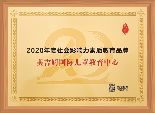 2020年度社会影响力素质教育品牌（新浪网）